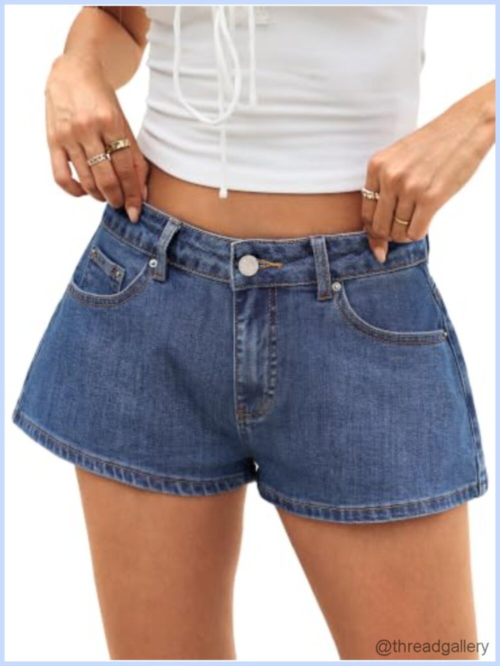 Low Rise Baggy Jean Shorts Wide Leg Mini Denim Jorts Stretch
